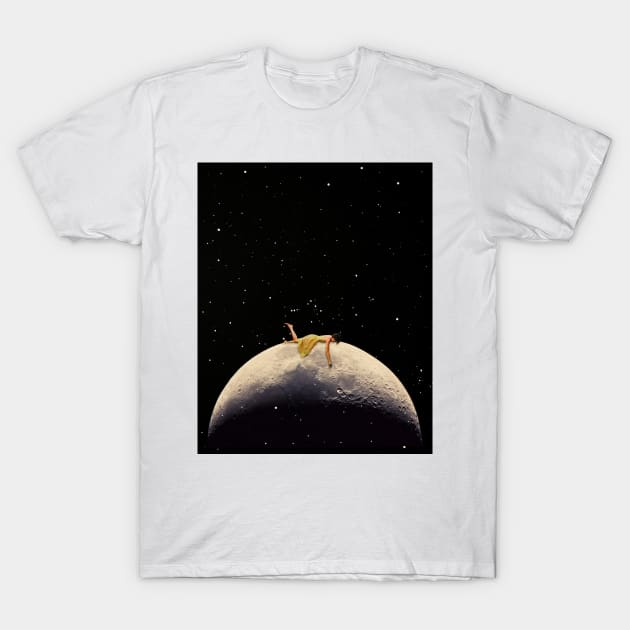 Chill at the Moon T-Shirt by CollageSoul